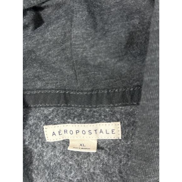 Aeropostale Fleece Hoodie Sweatshirt Gray Womens Sz XL Pullover Embroidered - Picture 7 of 9